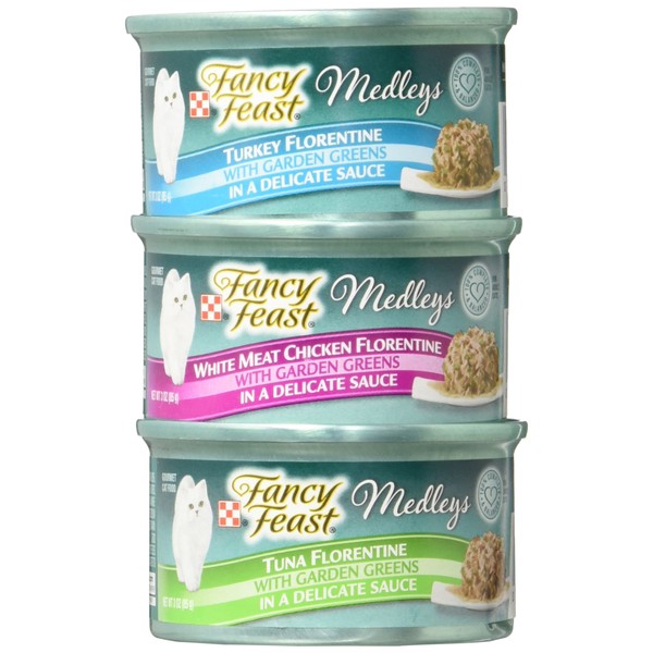 Purina Fancy Feast Elegant Medley's Florentine Collection Gourmet Cat Food - 12 CT