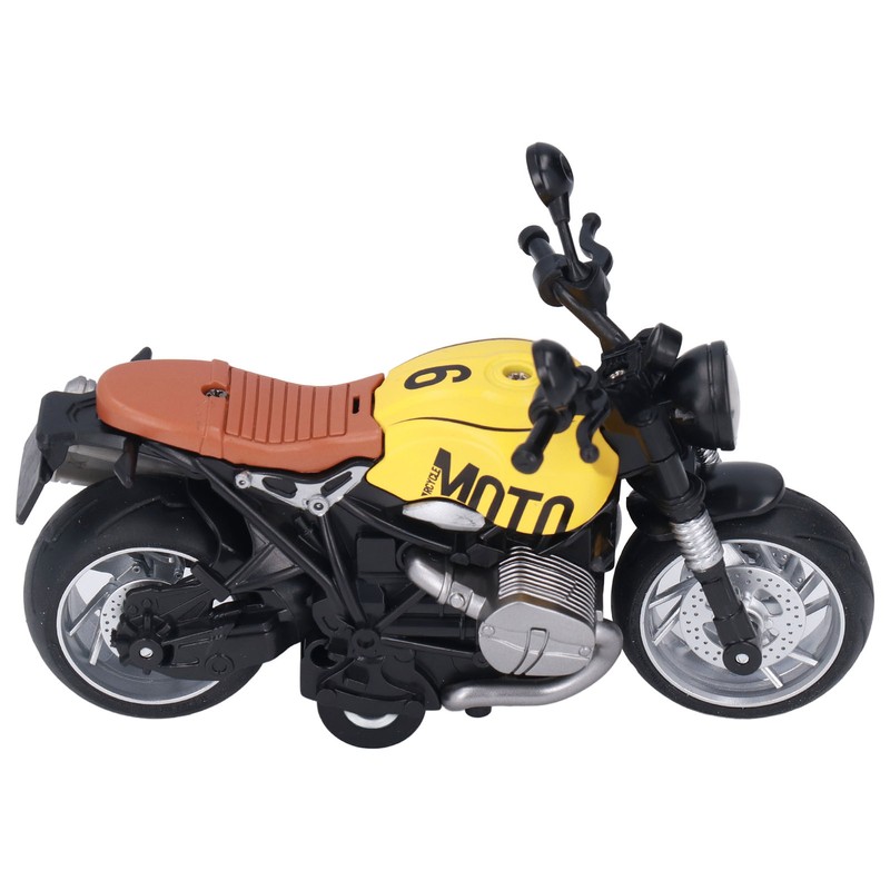 1:12 Pull Back Motorcycle Toy Cool Retro Motorcycle Toy with
