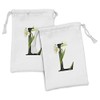 Ambesonne Letter L Fabric Pouch Set of 2, Conceptual ABC