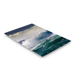 HB Art Design Every Storm Will Pass Ocean Waves Lettering Quote Metal Print Motivational Wall Art Success Entrepreneur Quote Living Room Office Decor Inspirational Artwork Gift Ready to Hang 17x11