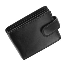 Wedmay Genuine Leather Wallet with RFID for Men's Coin Compartment Multi Credit Card Slim Wallets (Black)