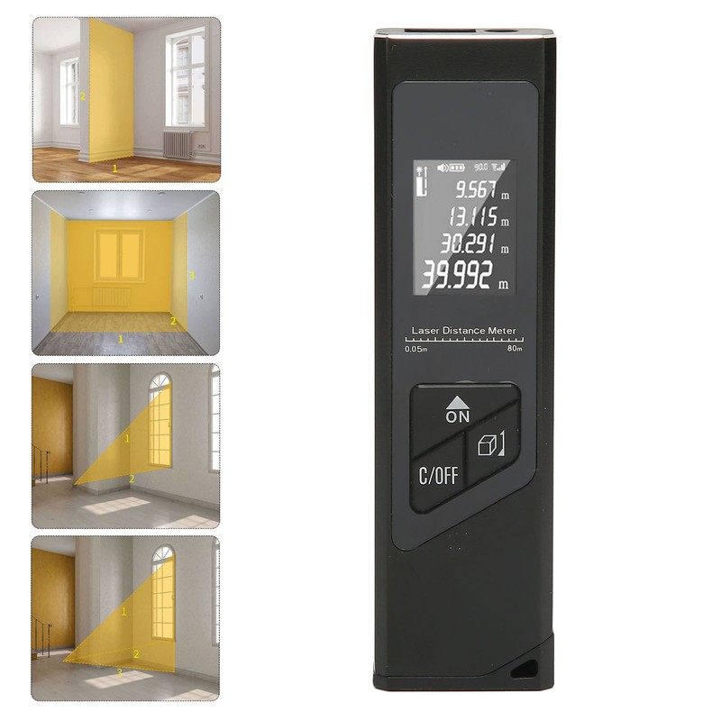 Laser Distance Measure with LCD Backlight 131 Feet High Accuracy