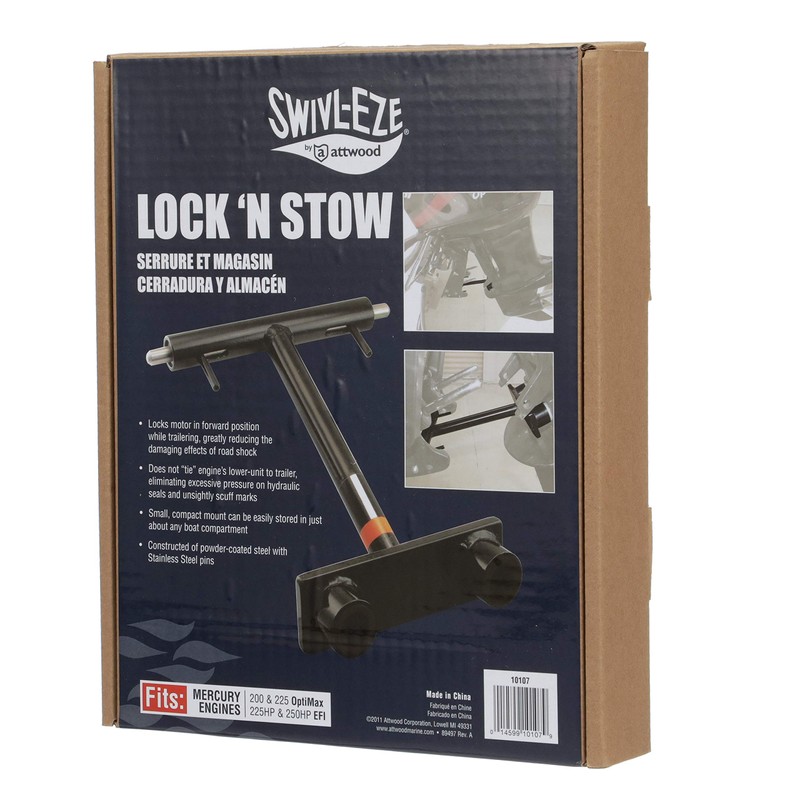 Attwood 10107 Lock N’ Stow™, for Outboard Trailering, Fits Mercury