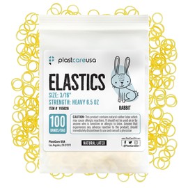 1000 (3/16" Rabbit, Medium 4.5 Oz) Orthodontic Latex Elastic Rubber Bands for Braces - Multi-Size Dental Elastics Kit, Heavy-Duty Ortho Bands for Gap Closure & Teeth Alignment (10 Bags of 100)