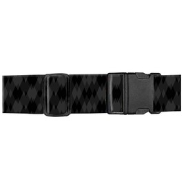 ASJHFDIR Luggage Straps for Suitcases, Adjustable Travel Belt, Durable Wide Luggage Strap, Cute Suitcase Strap Identifiers with Buckle, Bag Straps for Luggage, Luxury Black Diamond Pattern