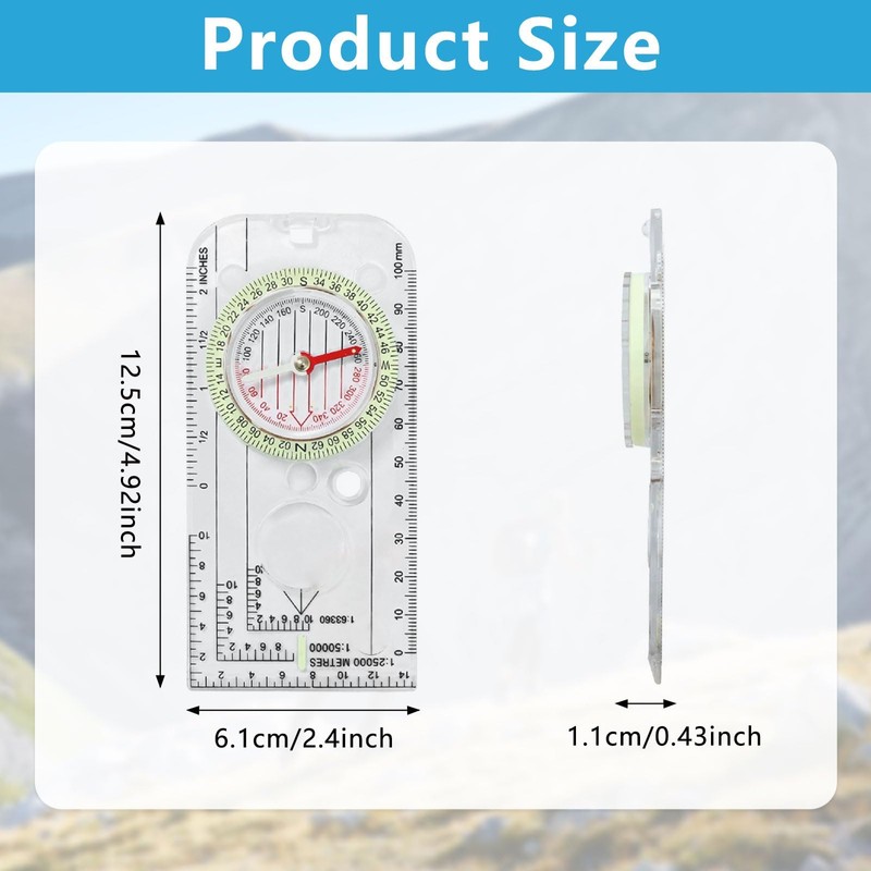 Orienteering Compass Outdoor Camping Compass - Hiking Backpacking Compass Advanced