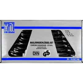 SW-Stahl 01-121-WB Combination Spanner Set 8-19 mm, 8-Piece Combination Spanner I Double Spanner I Ring Spanner Set I Combination Spanner I Combination Spanner