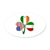 CafePress Shamrock of Italy Oval Car Magnet, Euro Oval Bumper