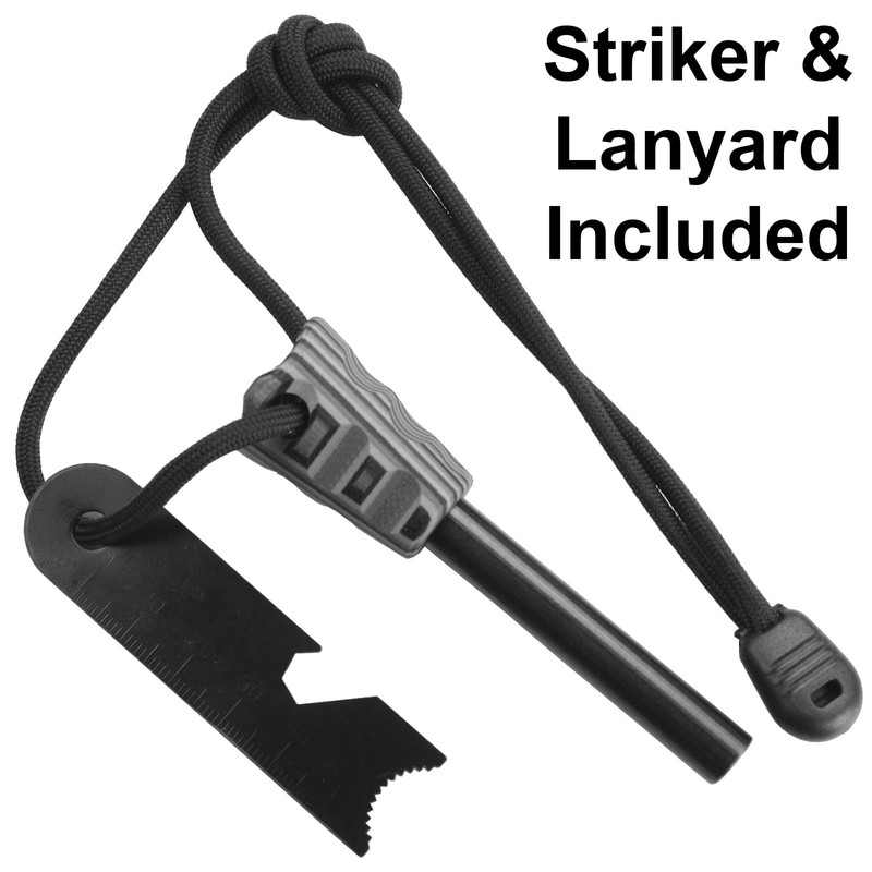 StonerCNC Fire Starter 3/8" Bushcraft Ferro Rod with G10 Handle