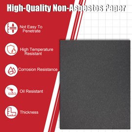 Anglekai 3PCS/ 6PCS Gasket Material Sheet, Non-Asbestos Exhaust Gasket Making Paper for Small Engine Sealing (0.8mm/ 1mm/ 1.2 mm) (3, Dark Grey)