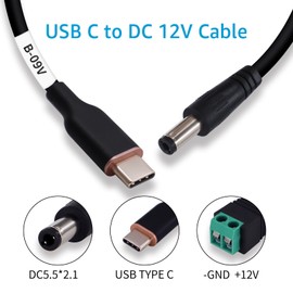 DSD TECH MagicConn SH-CP09B USB Type C PD to DC Power Cable(55x21)-9V