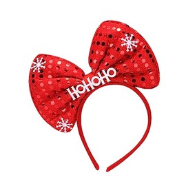 Kids Boys Girls Merry Christmas Hair Hoop Bow Headband Headwear Xmas Hair Accessory Party Supplies Gifts (Ho Ho Ho)