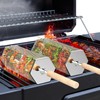 ivtivfu Rolling Grill Basket, Removable Wooden Handle, 304 Stainless Steel,