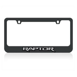 Ford Raptor Black License Plate Frame - Mirror Letters