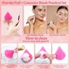 Hebterrka 8 Pieces Triangular Powder Puffs Face Makeup Setting Powder