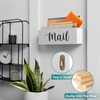 DRASTAR Mail Organizer, Mail Holder with 2 Slots, White Mail