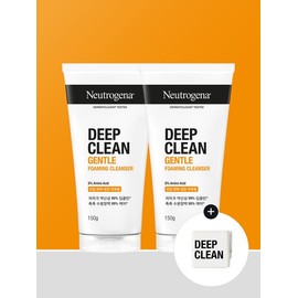 (Advanced Tube Clip) Neutrogena Deep Clean Gentle Foaming Cleanser 150gx2 / (증튜브클립)뉴트로지나 딥클린 젠틀 포밍 클렌저 150gx2