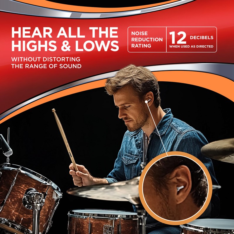 HEAROS High Fidelity Series Ear Plugs with Free Case, NRR