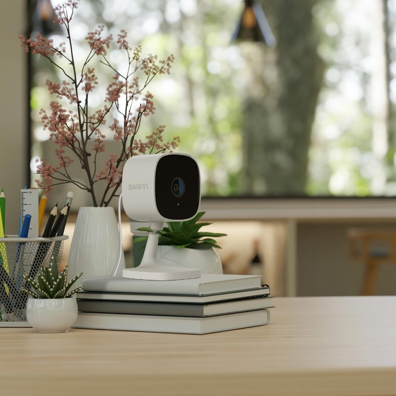 Swann EVO 2K Indoor Wi-Fi Security Camera, Two-Way Audio, True