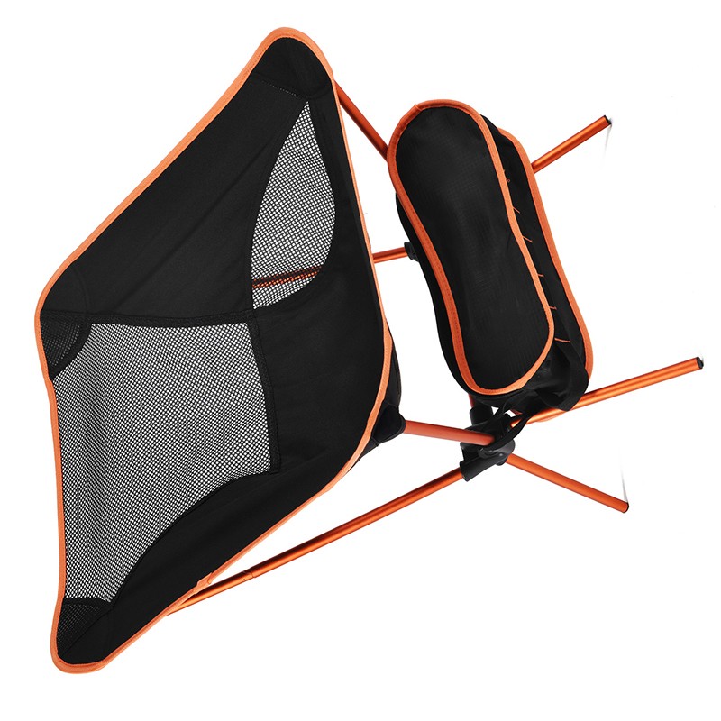 Outdoor Folding Beach Chair Portable Mesh Back Aluminum Alloy Rack