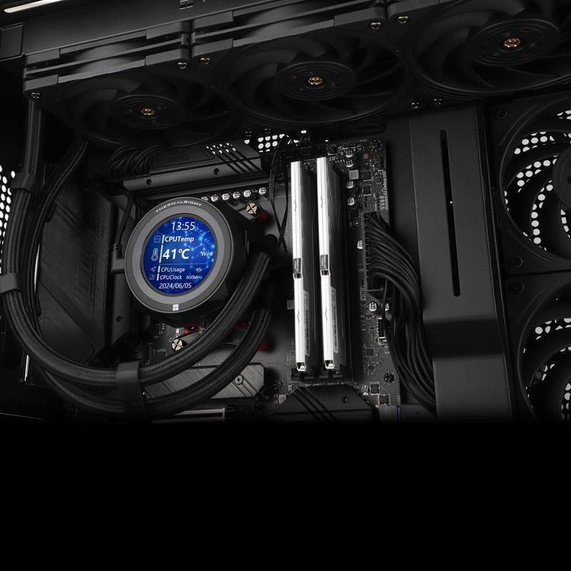 Thermalright CORE Vision 360 Black CPU AIO Cooler,IPS LCD Screen