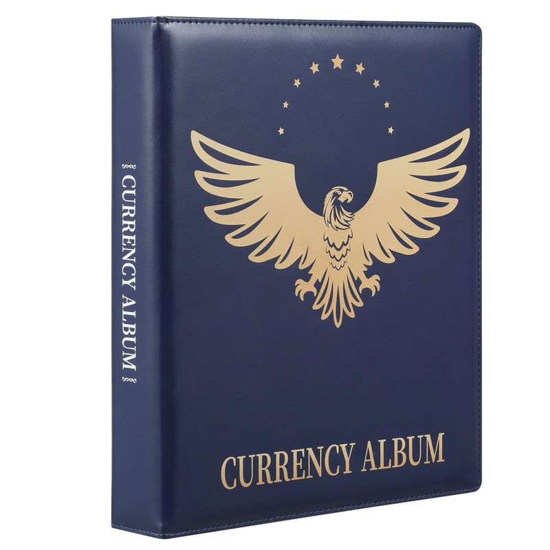MUDOR Currency Collection Album, 90 Pocket World Banknote Holder, Paper