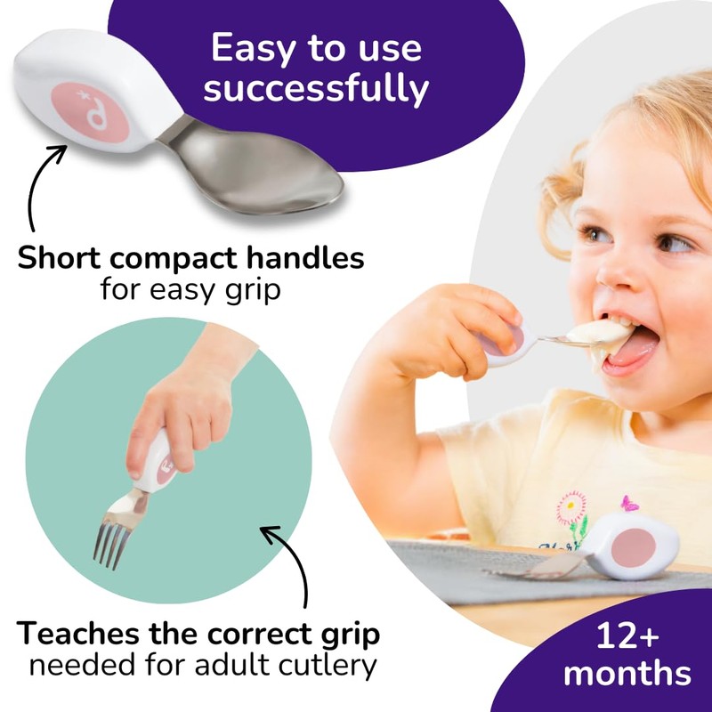 Doddl Cutlery Set - 2 Piece Spoon & Fork, 12