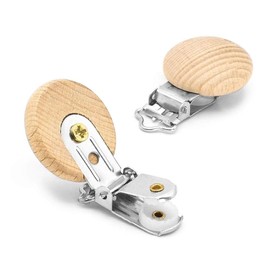 RUBY Pack of 10 Wooden Dummy Clips, Baby Dummy Chains, Clips, Dummy Clips, Prevents Dummy from Dropping or Losing Dummy Chains Accessories for DIY Dummy Chain Crafts