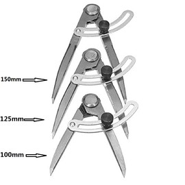 MASUNN Zeichnung Maßlehre Abstand Kompassteiler Leder Handwerk Design Layout Werkzeug -150mm