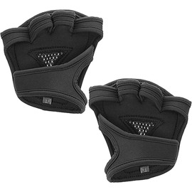 Guantes de Pesas Antideslizantes y Transpirables para Entrenamiento de Guantes de Gimnasio con Dedo Protección para Manos para Levantamiento de Pesas y Ejercicios Casa Negro