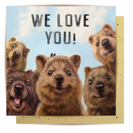 La La Land Greeting Card We Love You Quokkas
