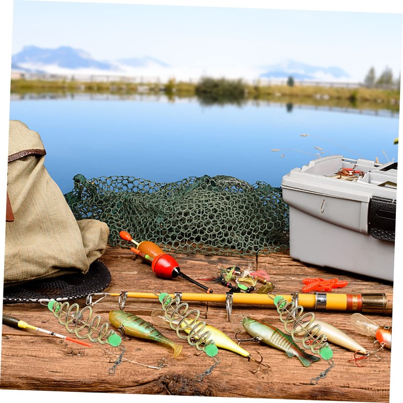 SUPVOX 36 PCS Luminous Fishing Bait Trap Cage Carbon Steel