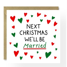 Christmas Card for Fiance, for Fiancee,Girlfriend,boyfriend, Next Christmas We'll Be Married Card, Xmas Card for Engaged couple, Future Husband Xmas Card, Future Wife Christmas card