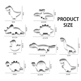 AWAVM Cookie Cutter Set 10 Pieces Trex, Dino Cookie Cutters, Children's Cookie Cutters, Cookie Cutters, Bread and Vegetables Children, Dinosaur Cookie Cutter for Kids Dino Party