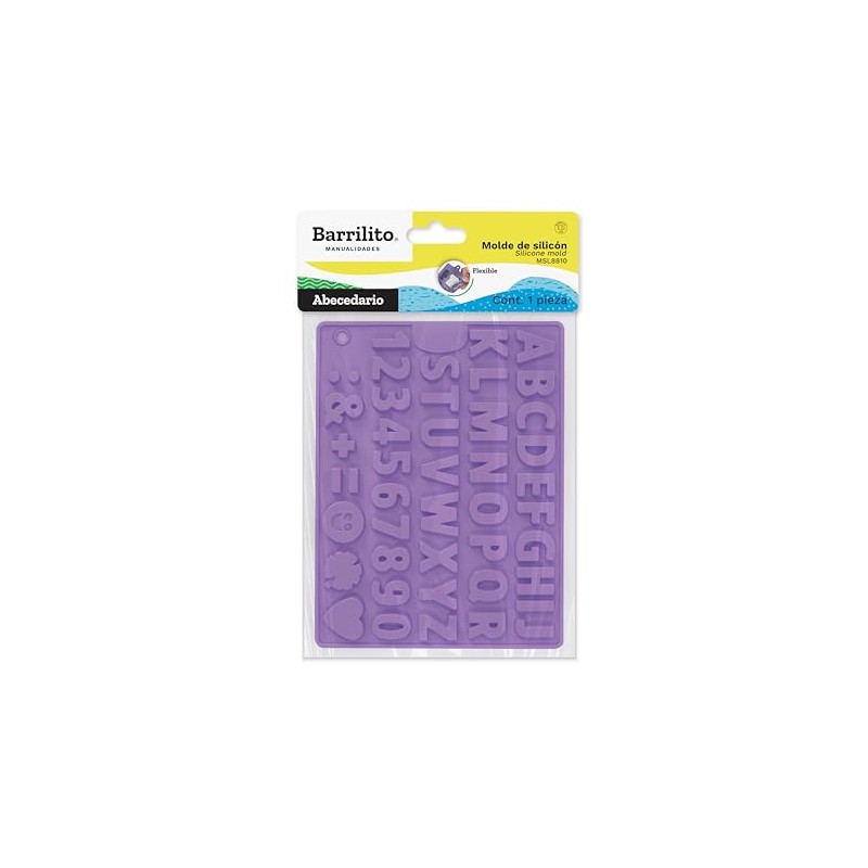 Barrilito Molde Flexible de Silicón Letras Antiadherente MSL8810