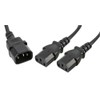 Pro Elec PE01116 IEC Splitter, C14 male to 2 x