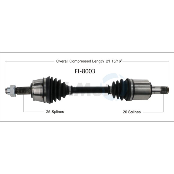 Surtrack Front Driver Left New CV Axle Shaft FI-8003