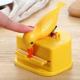 Woodpecker Toothpick Dispenser, Cute Bird Toothpick Dispenser, Bird Shaped Automatic Toothpick Boxes, Telescopic Toothpick Box, Novelty Automatic Toothpick Holder for Families Hotels Restaurants