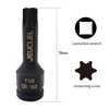 JEUCLEL T60 Torx Star 6 Point Impact Bit Socket, T60