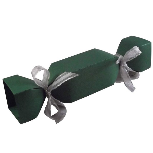 10 x Xmas Green Christmas Cracker Boxes Christmas Favour Boxes