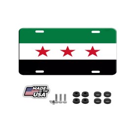 NA Syria Country Flag License Plate Tag Home Wall Decor Novelty Aluminum Metal Sign