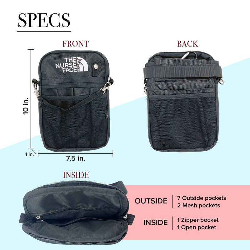 French KOKO Medical Nurse Fanny Pack, The Nurse Face, Vertical