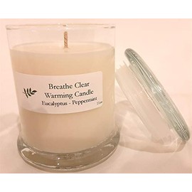 Breathe Clear Warming Candle Eucalyptus Peppermint Sinus Colds Flu Calming Gift