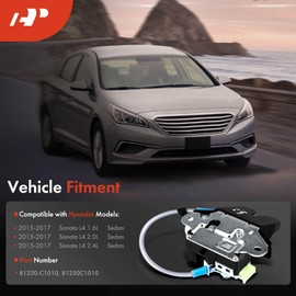 A-Premium Rear Trunk Latch Lid Lock Actuator Compatible with Hyundai Vehicles - Sonata 2015 2016 2017, 1.6L 2.0L 2.4L, Sedan - Rear Tailgate Door Lock Latch Actuator, Replace# 81230-C1010, 81230C1010