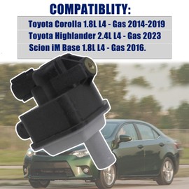 RAPIHIDAN 90910-AC004 Vapor Purge Vacuum Switching Valve Compatible with Toyota Corolla iM 1.8L L4 Gas, 2014-2019, Replace# 90910-12283