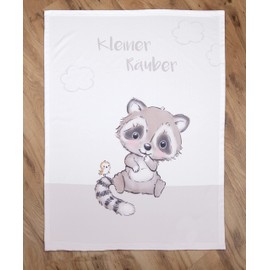 Herding Klaus GmbH 1540218014412 Small Robber Soft Blanket 75 x 100 cm 100% Polyester White