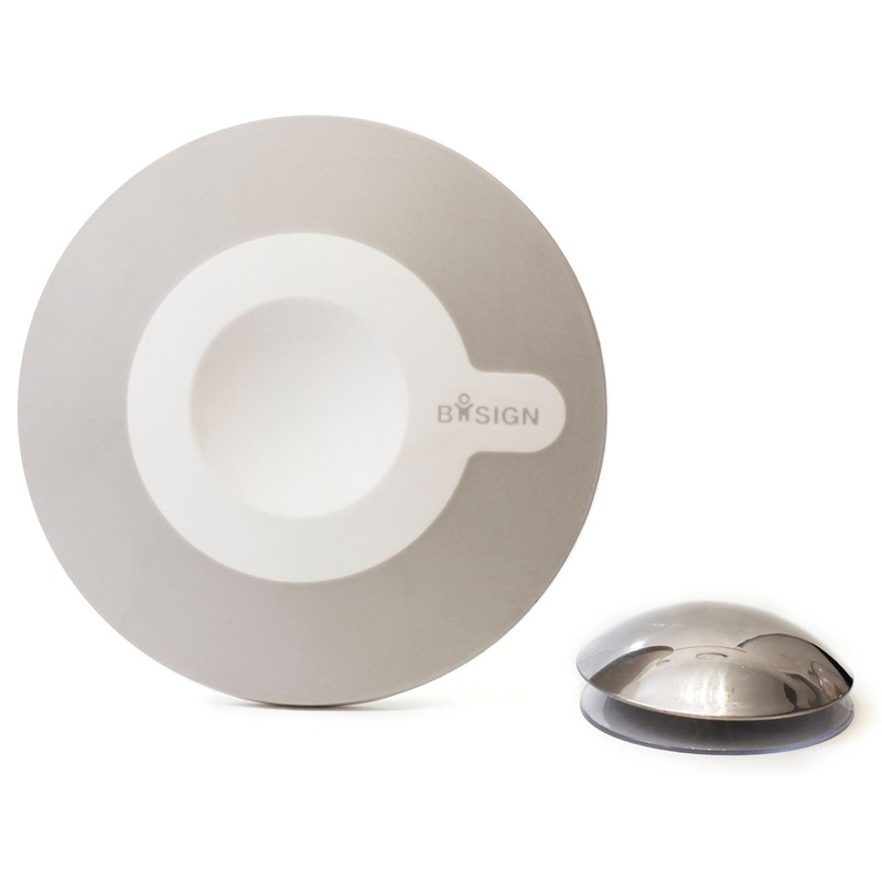 Bosign Suction Cup Mounted Detachable Mirror 5x Magnification White