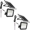Anern Outdoor Solar Flood Light, 2 Pack 6500K Bright White