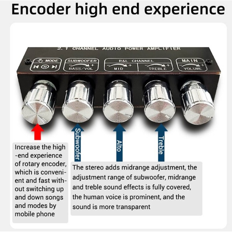 Bluetooth Power Amplifier Board Subwoofer 2.1 Channel 50W 50W 100W