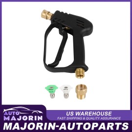 1/4" High Pressure Washer Gun 4000 PSI Car Wash Foam Spray Short Wand w/ Nozzle